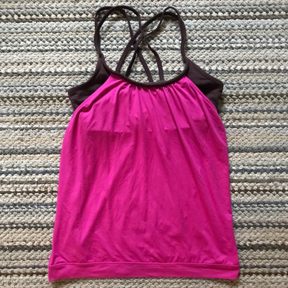 Athleta Hidden Agenda Berry Brown Tank - Picture 4 of 9